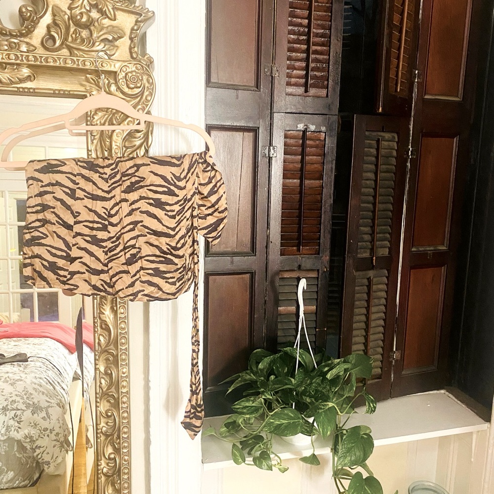 Reformation "Rajah" animal print skirt